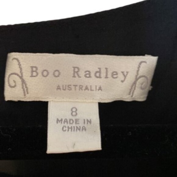 Boo Radley black ruffle sleeveless dress size 8 - Picture 5 of 6